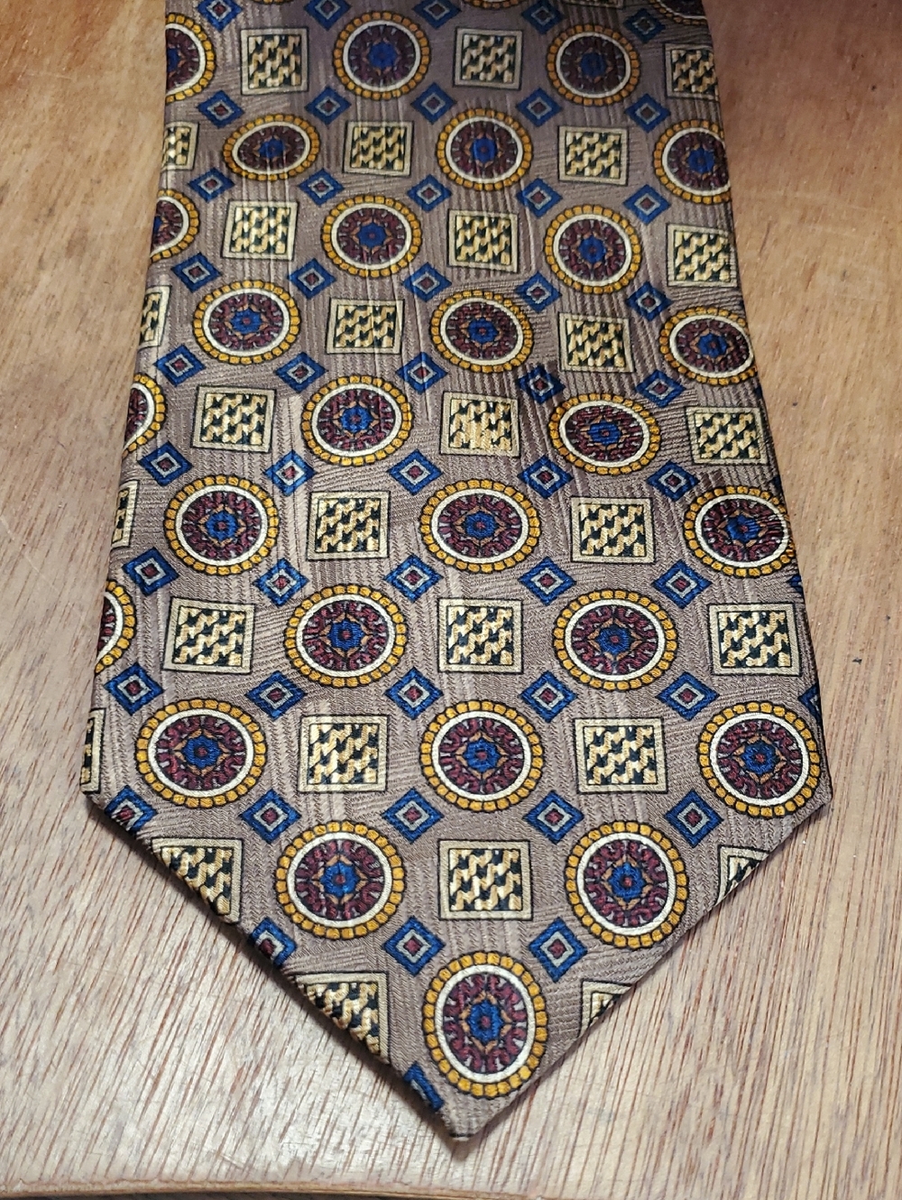 Pierre Balmain Gold Tie with Blue Accents